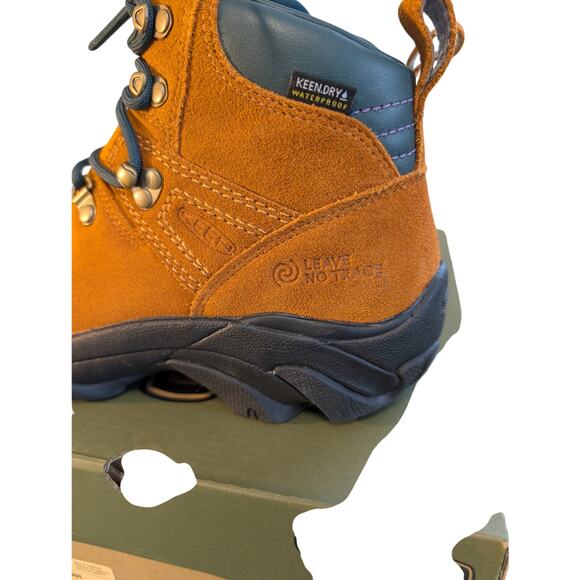KEEN Pyrenees Women’s Waterproof Hiking Boots 6.5 – Maple / Marmalade, NIB - Picture 4 of 6